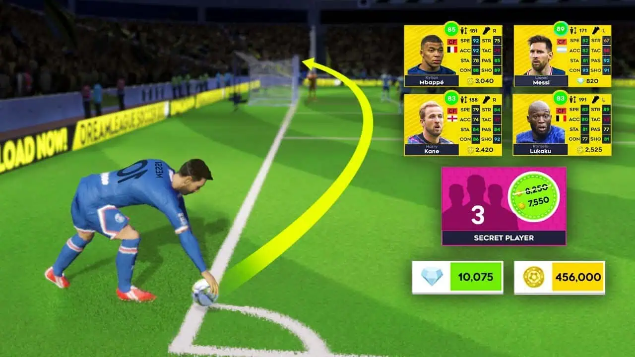 تنزيل دريم ليج Dream League Soccer 2022 مهكرة APK للأندرويد