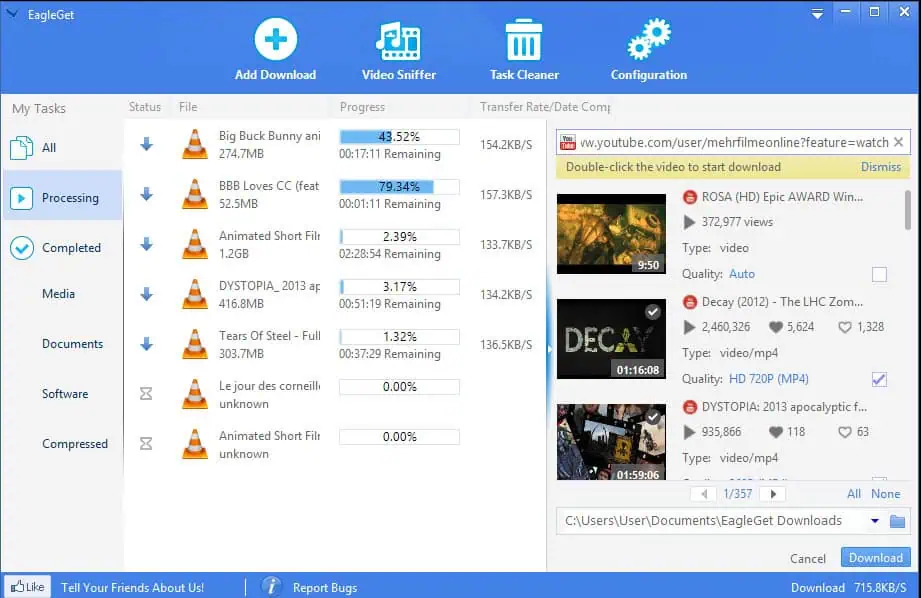 تنزيل EagleGet Download Manager مجانًا