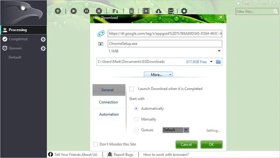 تنزيل EagleGet Download Manager مجانًا