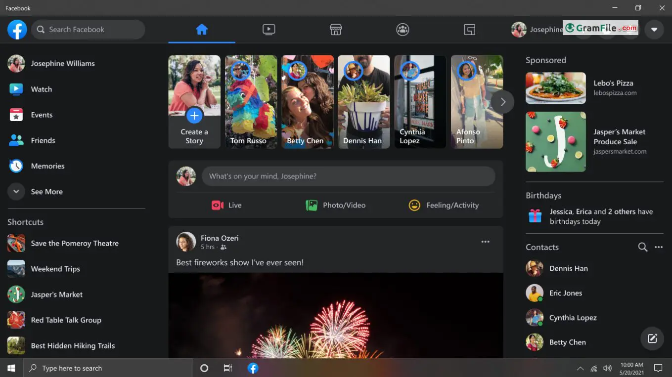 تنزيل فيسبوك للكمبيوتر ويندوز 7 & 10 Facebook Desktop مجاناً