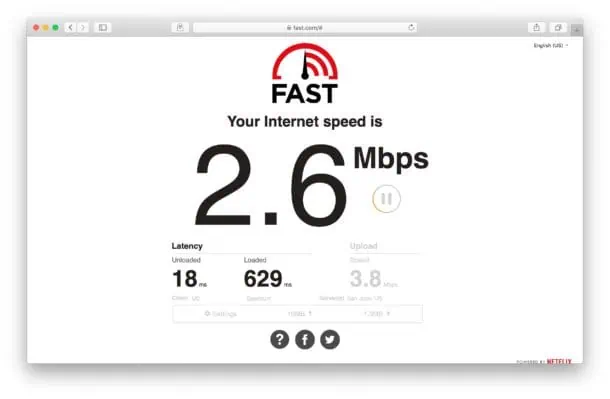 تحميل برنامج قياس سرعة النت الحقيقية Fast Speed Test 2025
