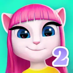 تحميل لعبة My Talking Angela 2 مهكرة جواهر 2025 للأندرويد