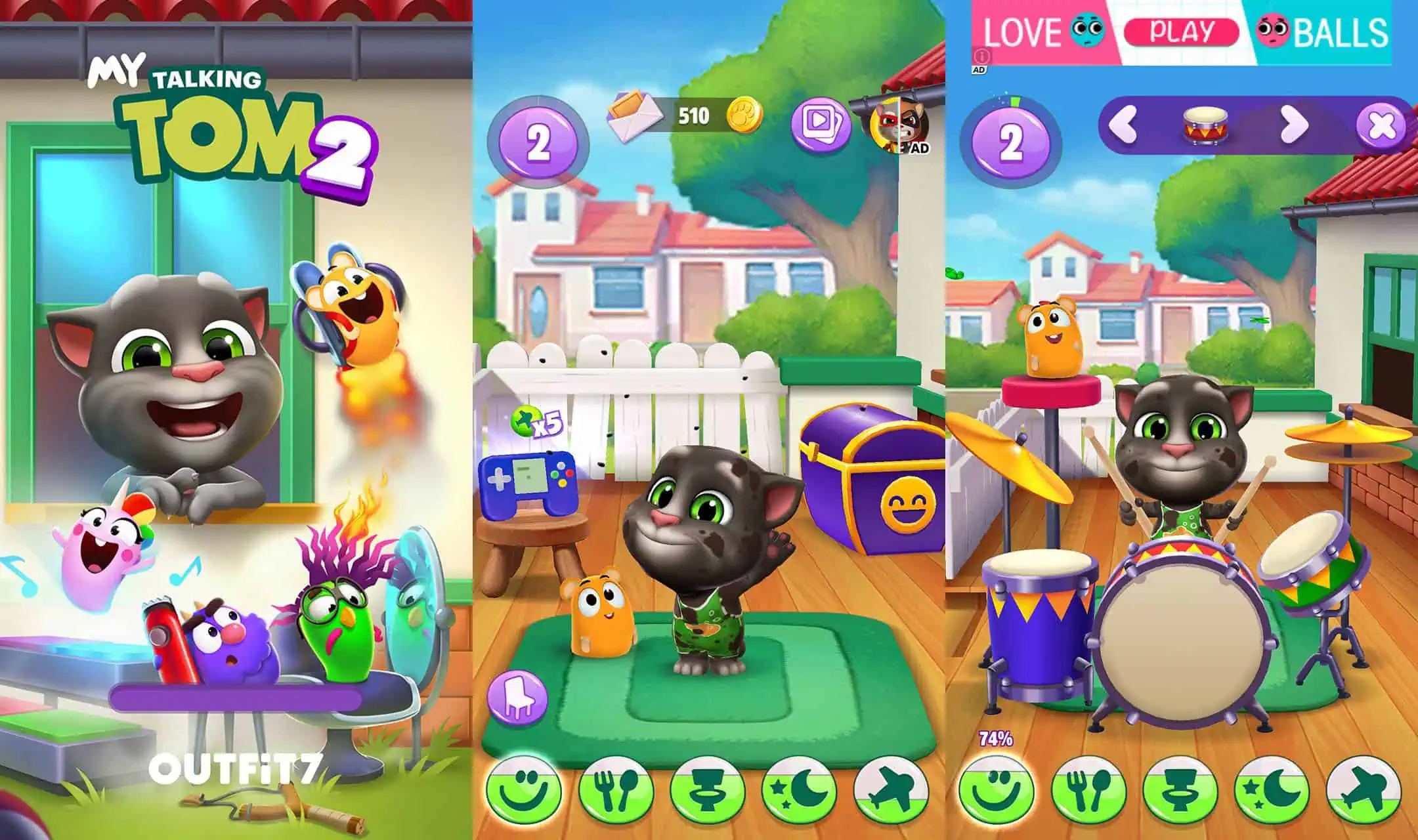تنزيل لعبة My Talking Tom 2 مهكرة 2025 للأندرويد APK مجاناً
